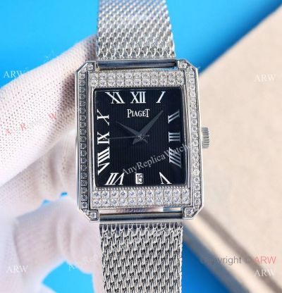 Swiss Piaget Protocole 9015 Stainless Steel Mesh Strap Watches